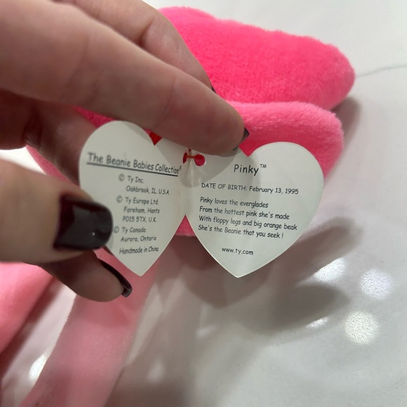 Rare Beanie Babie Pinky with errors 1995 - Picture 3 of 6